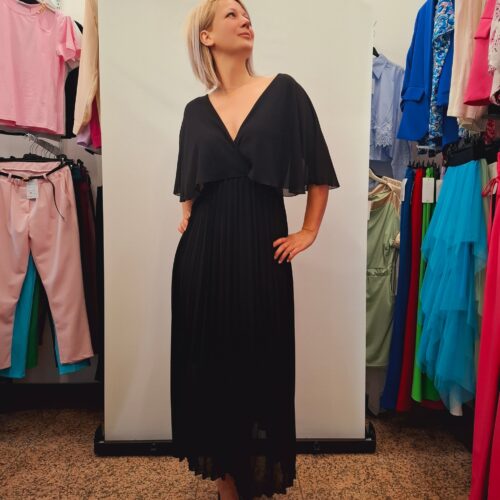 Ženska elegantna plisirana obleka - Image 3