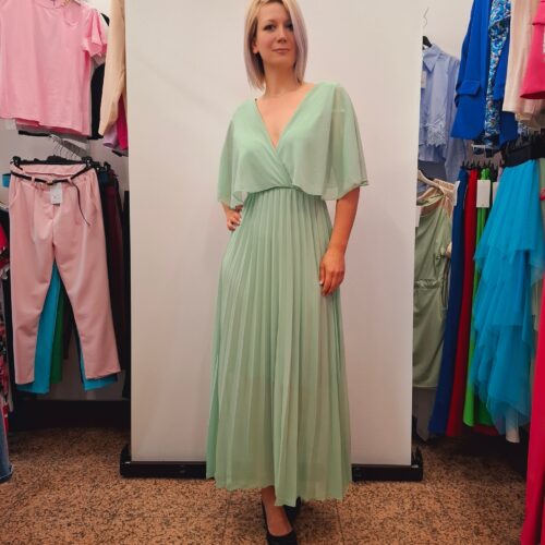 Ženska elegantna plisirana obleka - Image 1