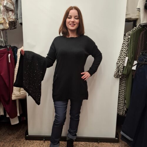 Ženski pulover ABAYI s šalom - slika 1