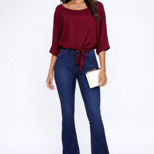 Ženske hlače - kavbojke ZVONEC - slika 1