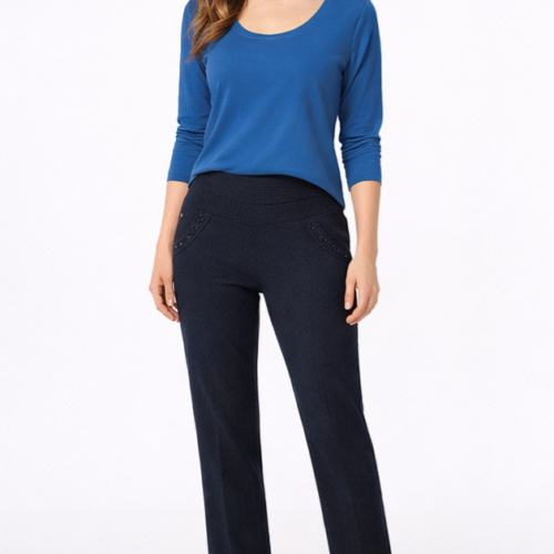 Ženska majica BASIC - modra - slika 1