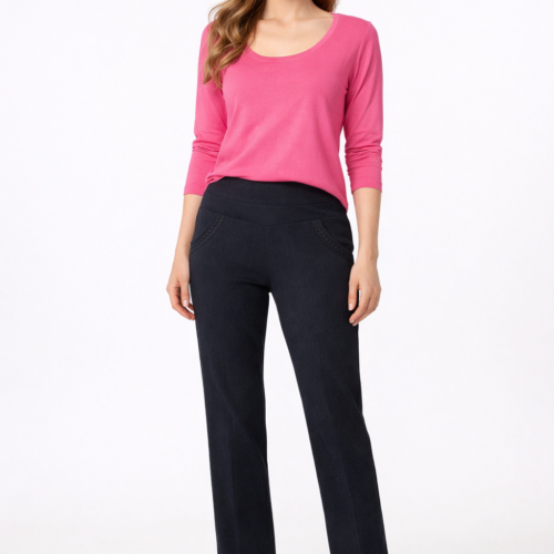 Ženska majica BASIC - svetlo roza - slika 1