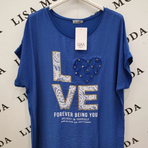 Ženska majica ABA - s kratkimi rokavi love - slika 2