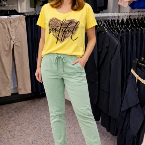 Ženska majica ABAY - s kratkimi rokavi - slika 2