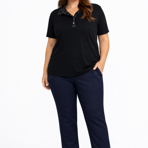 Ženska majica POLO - oversize/plus size - slika 1