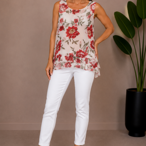Cvetlična elegantna bluza - slika 1