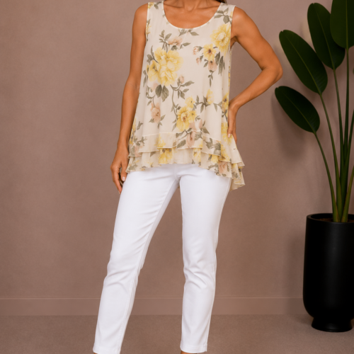 Cvetlična elegantna bluza - slika 1